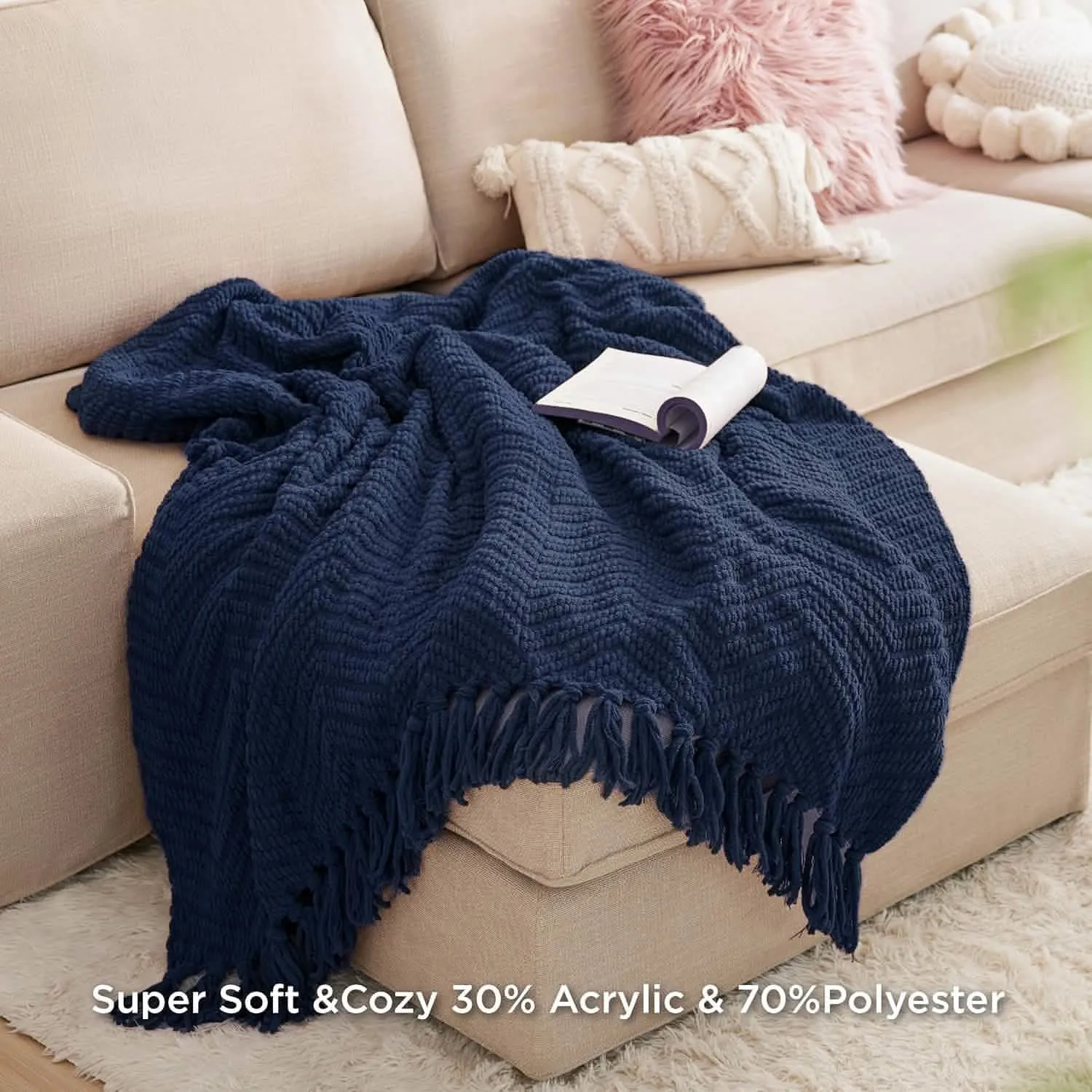 GentleSoft Versatile Knit Woven Chenille Blanket