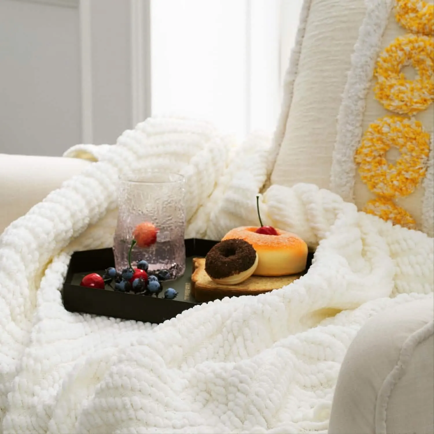 GentleSoft Versatile Knit Woven Chenille Blanket