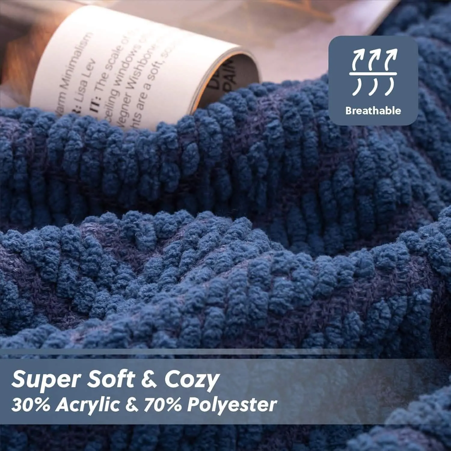 GentleSoft Versatile Knit Woven Chenille Blanket