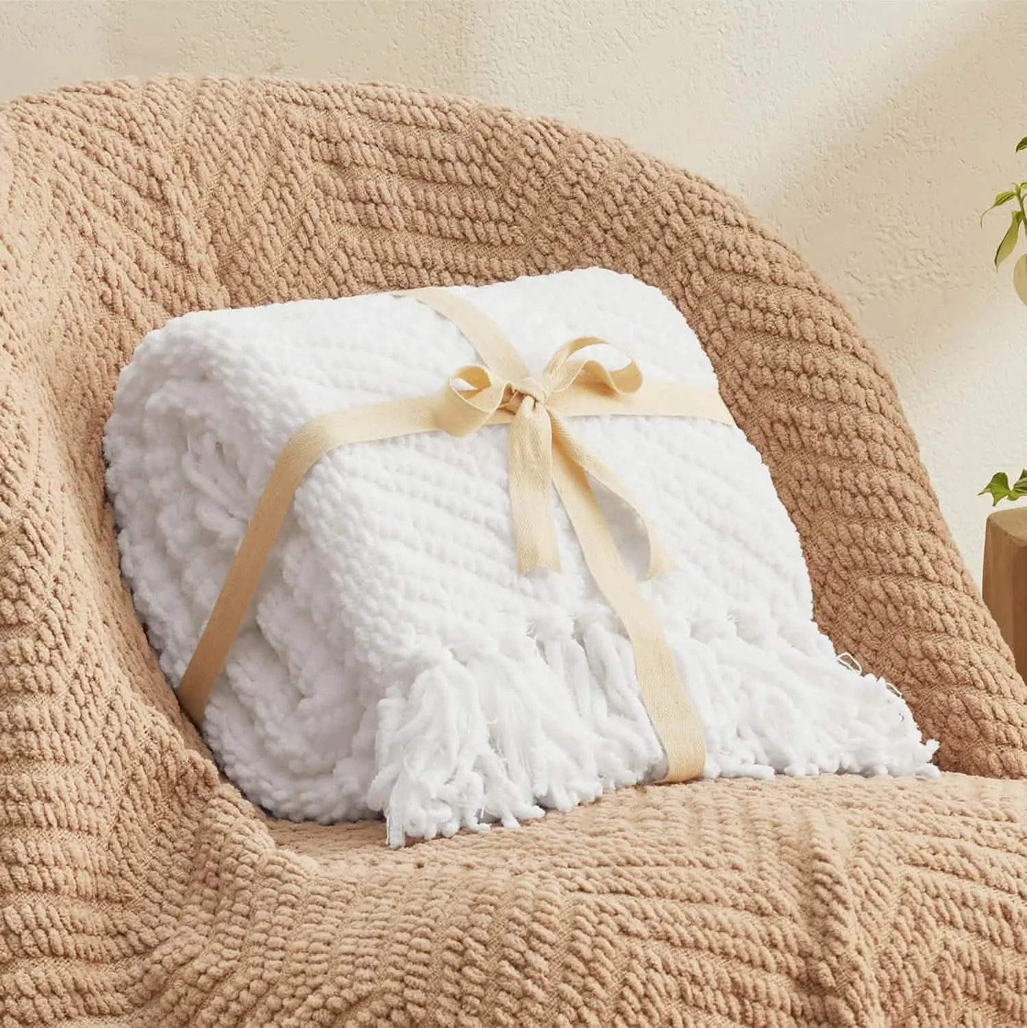 GentleSoft Versatile Knit Woven Chenille Blanket