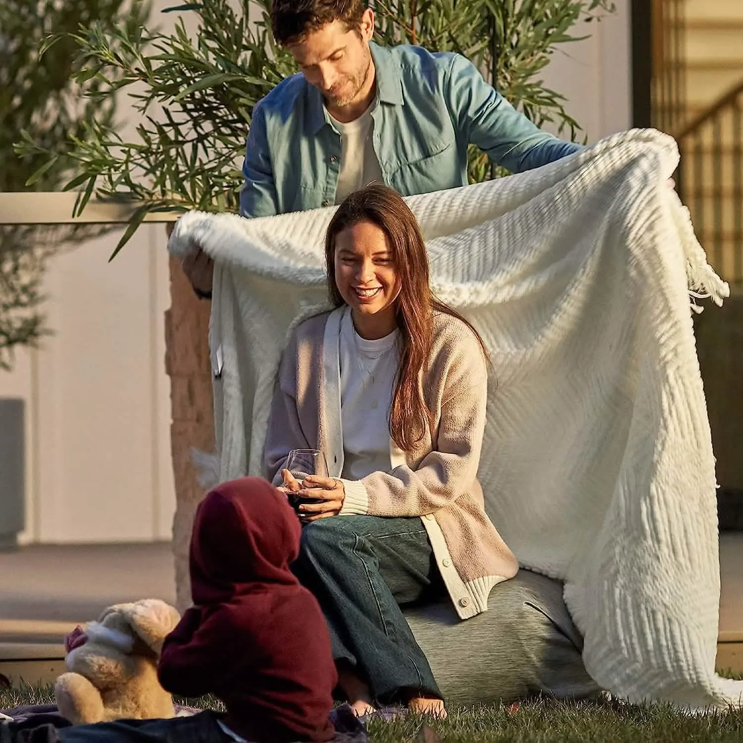 GentleSoft Versatile Knit Woven Chenille Blanket