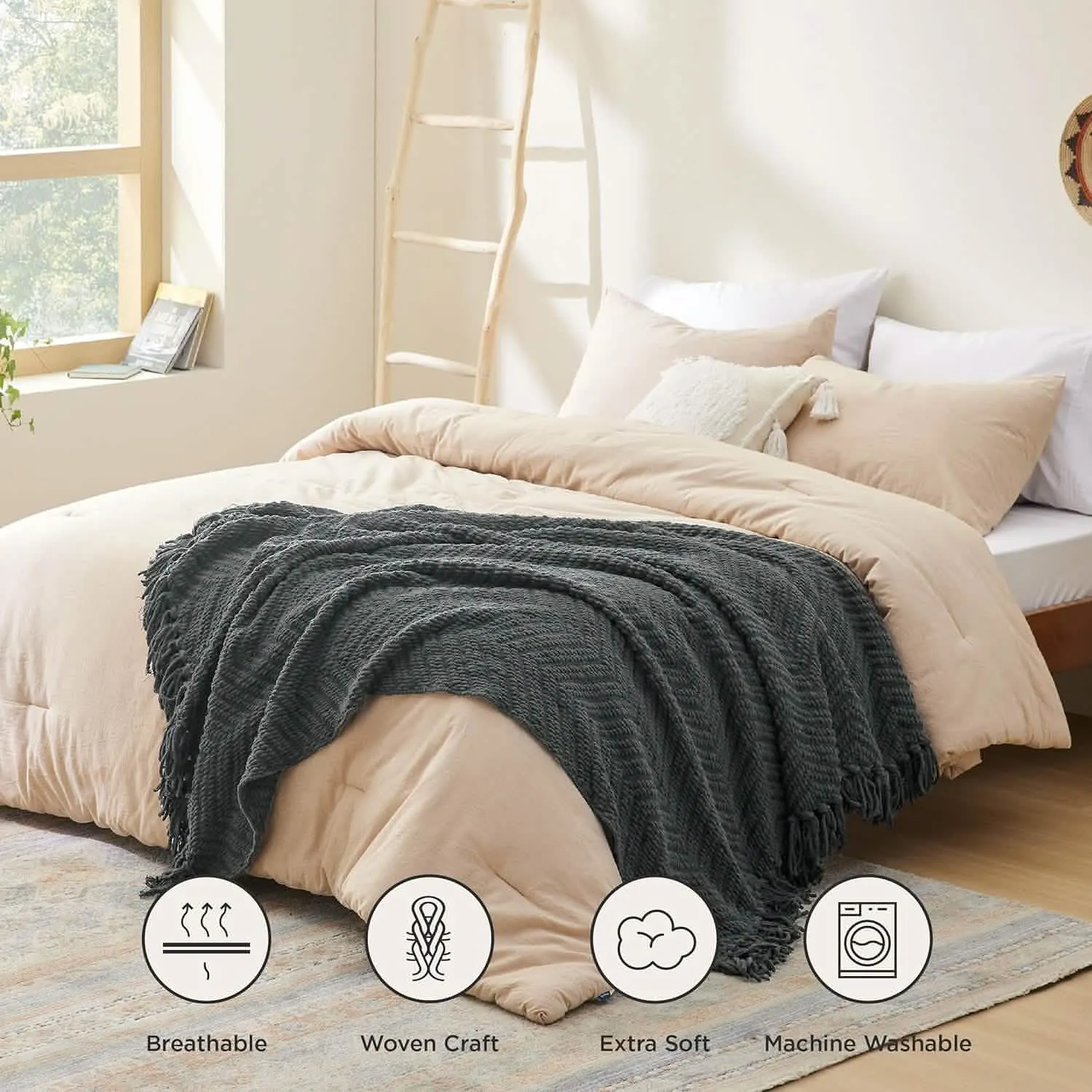 GentleSoft Versatile Knit Woven Chenille Blanket