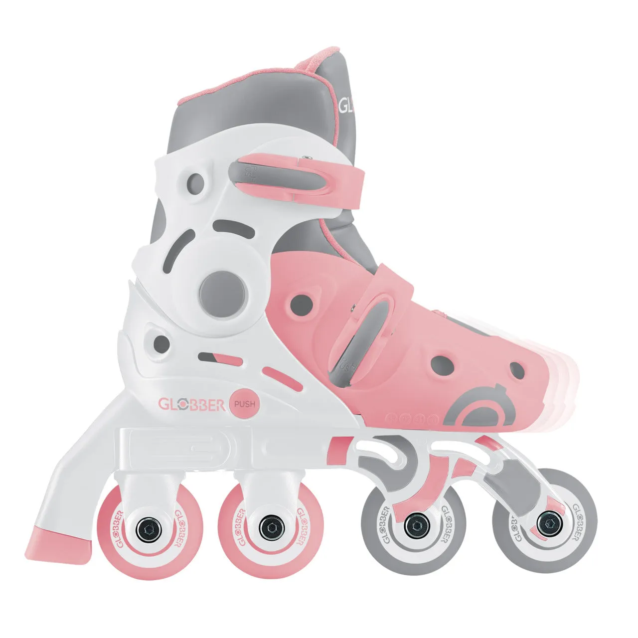 Globber Learning Inline Skates 2 In 1 - Pastel Pink