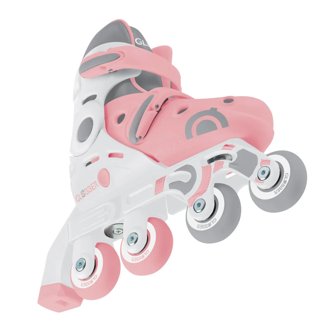 Globber Learning Inline Skates 2 In 1 - Pastel Pink