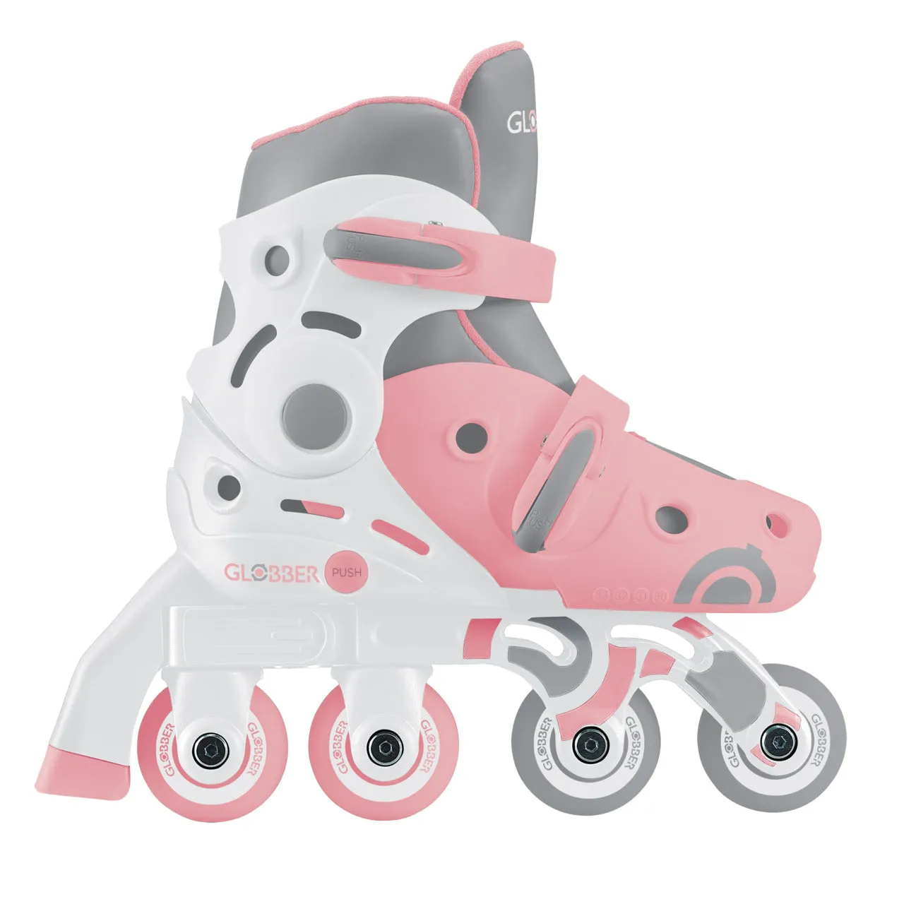 Globber Learning Inline Skates 2 In 1 - Pastel Pink