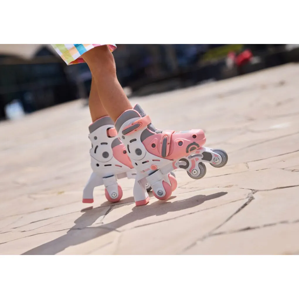Globber Learning Inline Skates 2 In 1 - Pastel Pink