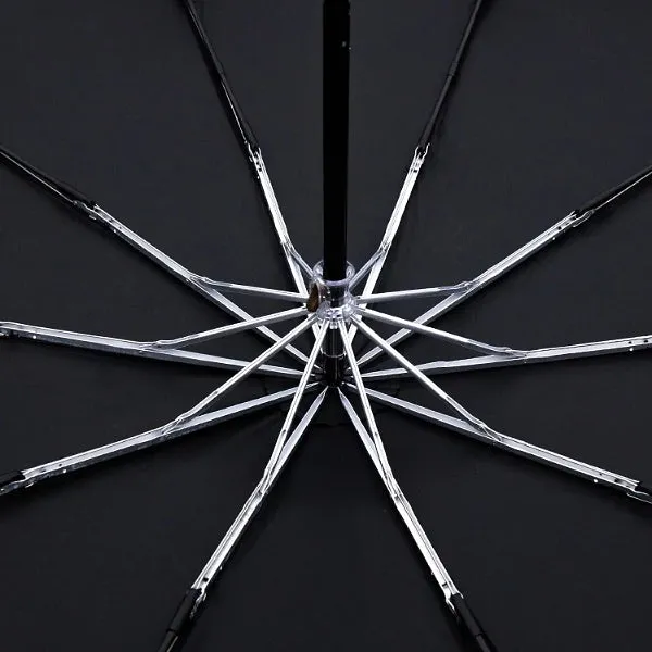 Grey Plaid Folding Windproof Umbrella