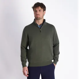 Hidden Creek F&G Baruffa 1/4 Windsweater Moss