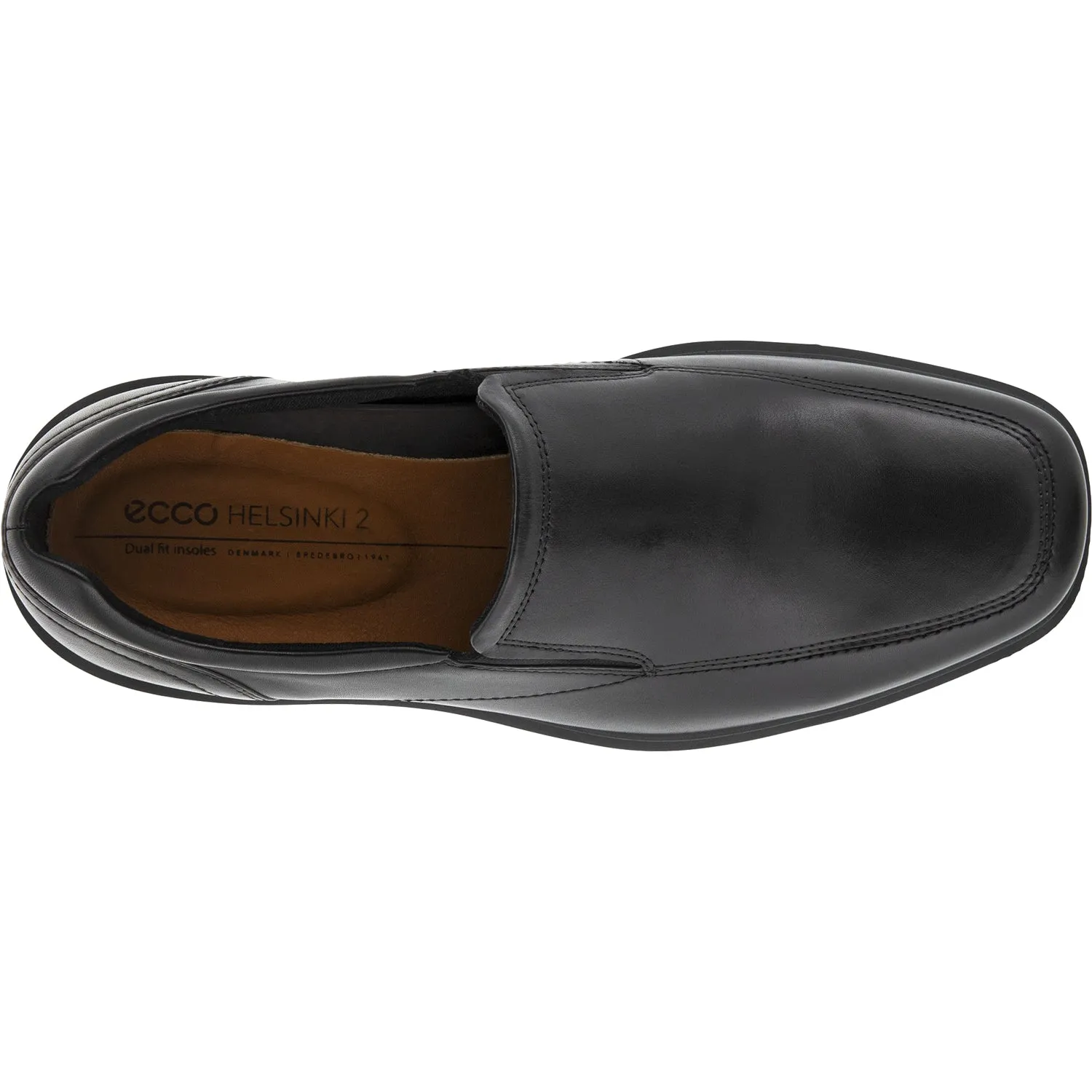 Men's Ecco Helsinki 2.0 Apron Toe Slip-On Black Leather