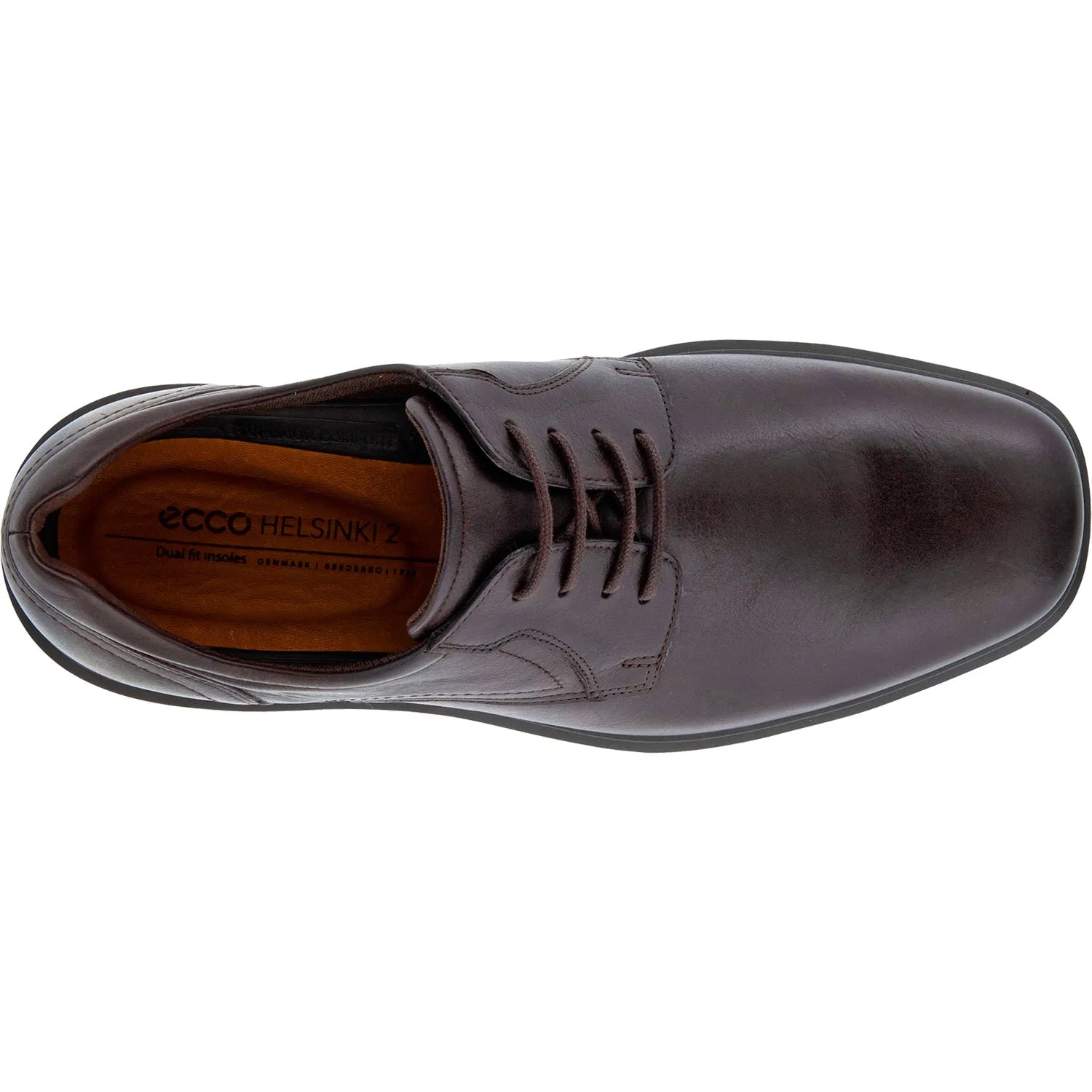 Men's Ecco Helsinki 2.0 Plain Toe Tie Mocha Leather