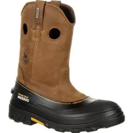 Men's Georgia Boot Muddog Brown, WP, EH, Pull On Wellington Composite Toe Boot