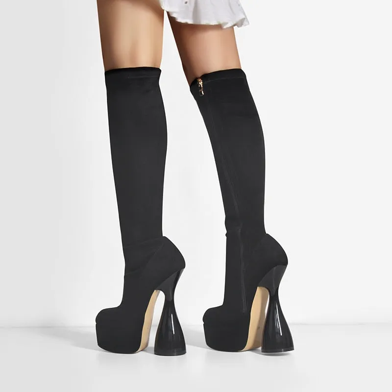 Platform Knee High Boots