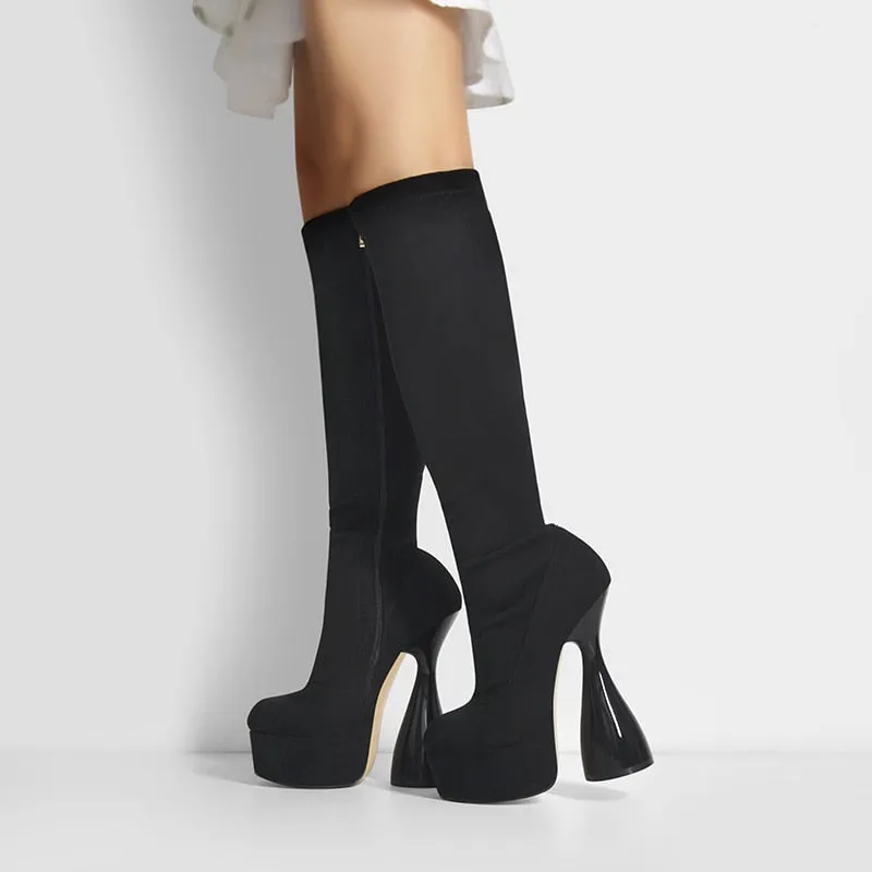 Platform Knee High Boots