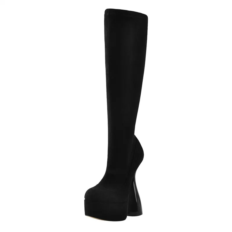 Platform Knee High Boots