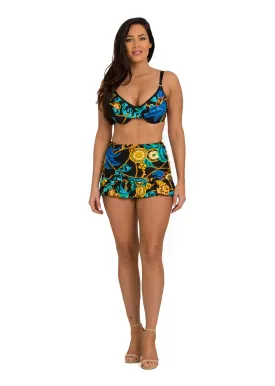 Print Underwire Cup Sized Bra Bikini Top (Style 102)