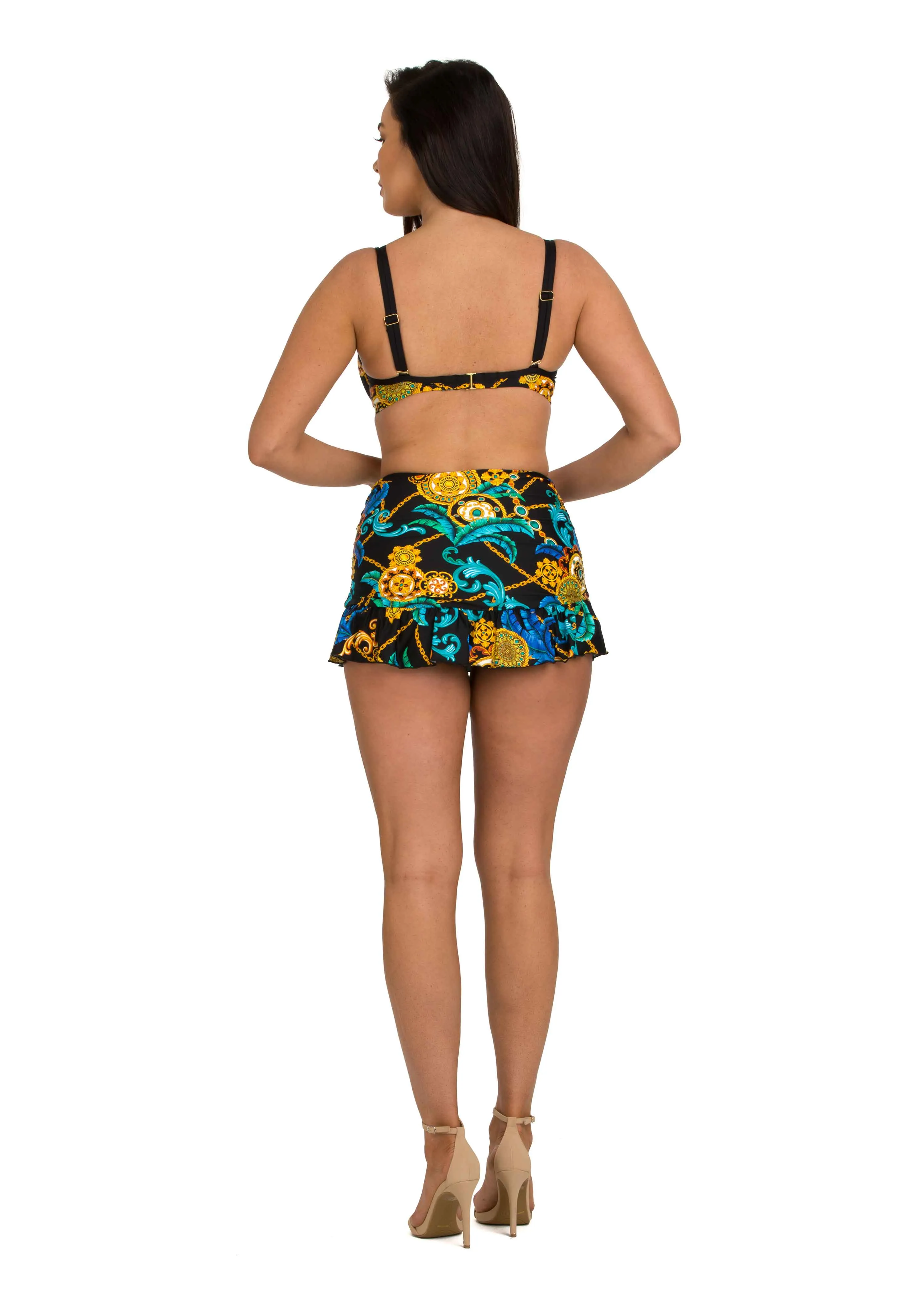 Print Underwire Cup Sized Bra Bikini Top (Style 102)