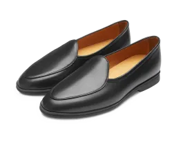 Stride Loafers in Black Milled Calf