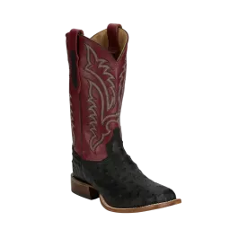 Tony Lama Men's Black Full Quill Ostrich Boot