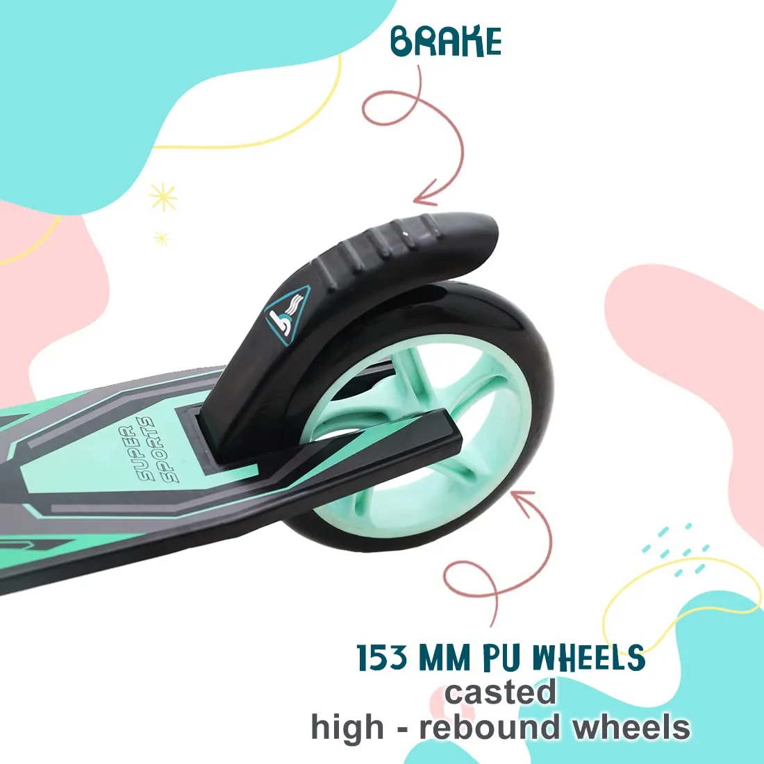 Wembley Kick Scooter for Kids 5  Years | 2 Wheels Steel Frame Foldable and 3 Adjustable Height | Skating Cycle Kids Scooter 5 to 10, 12 Years Boys Girls - Blue BIS Certified - Capacity 50kg